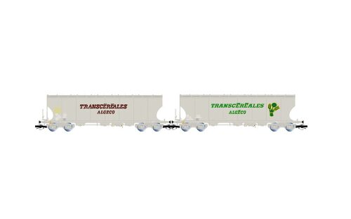 Arnold HN9758 SNCF 2-teiliges  Set Getreidesilowagen Transcéréales – ALGECO  mit runden Wänden  Ep. IV-V